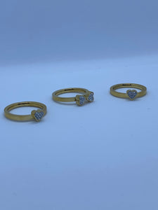 Gold trio rings