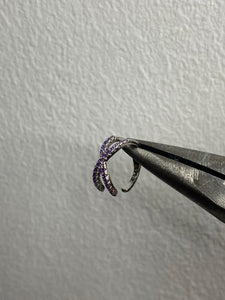 Silver purple cross cuff