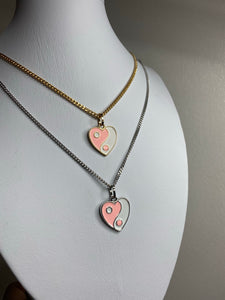 yin yang heart necklace